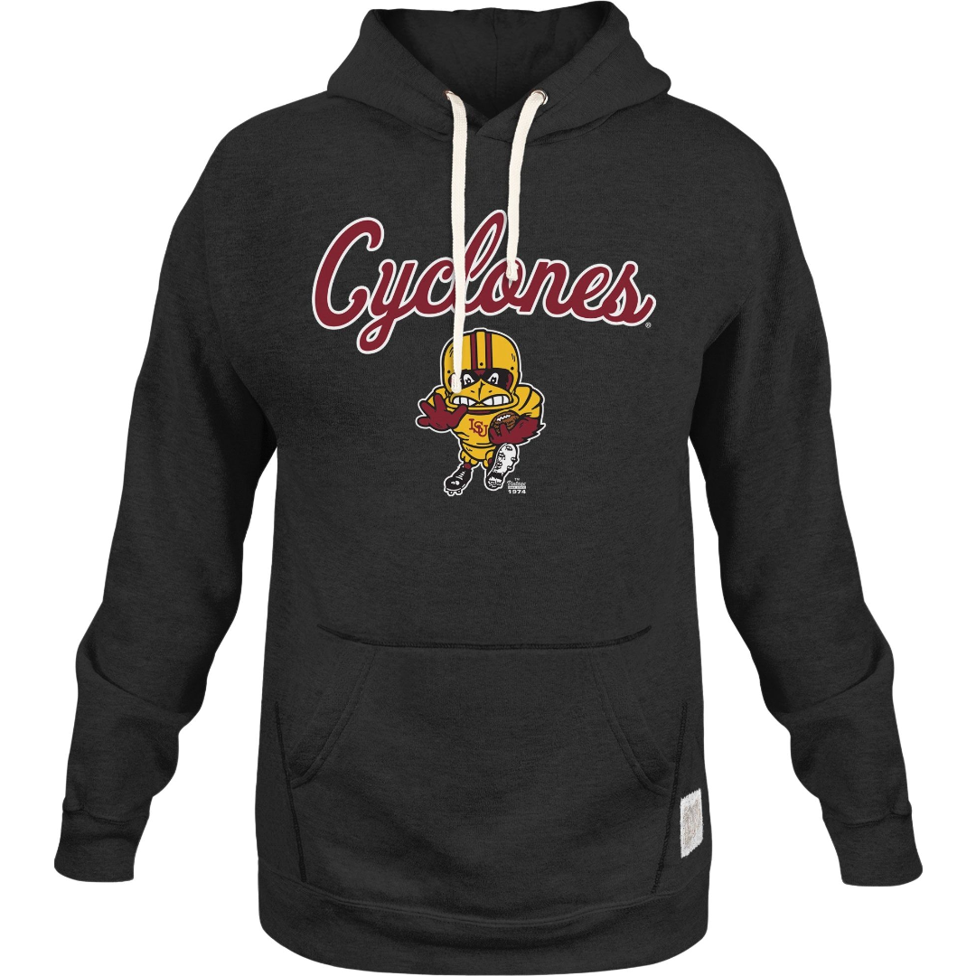Iowa State Football Retro Black Script Hoodie