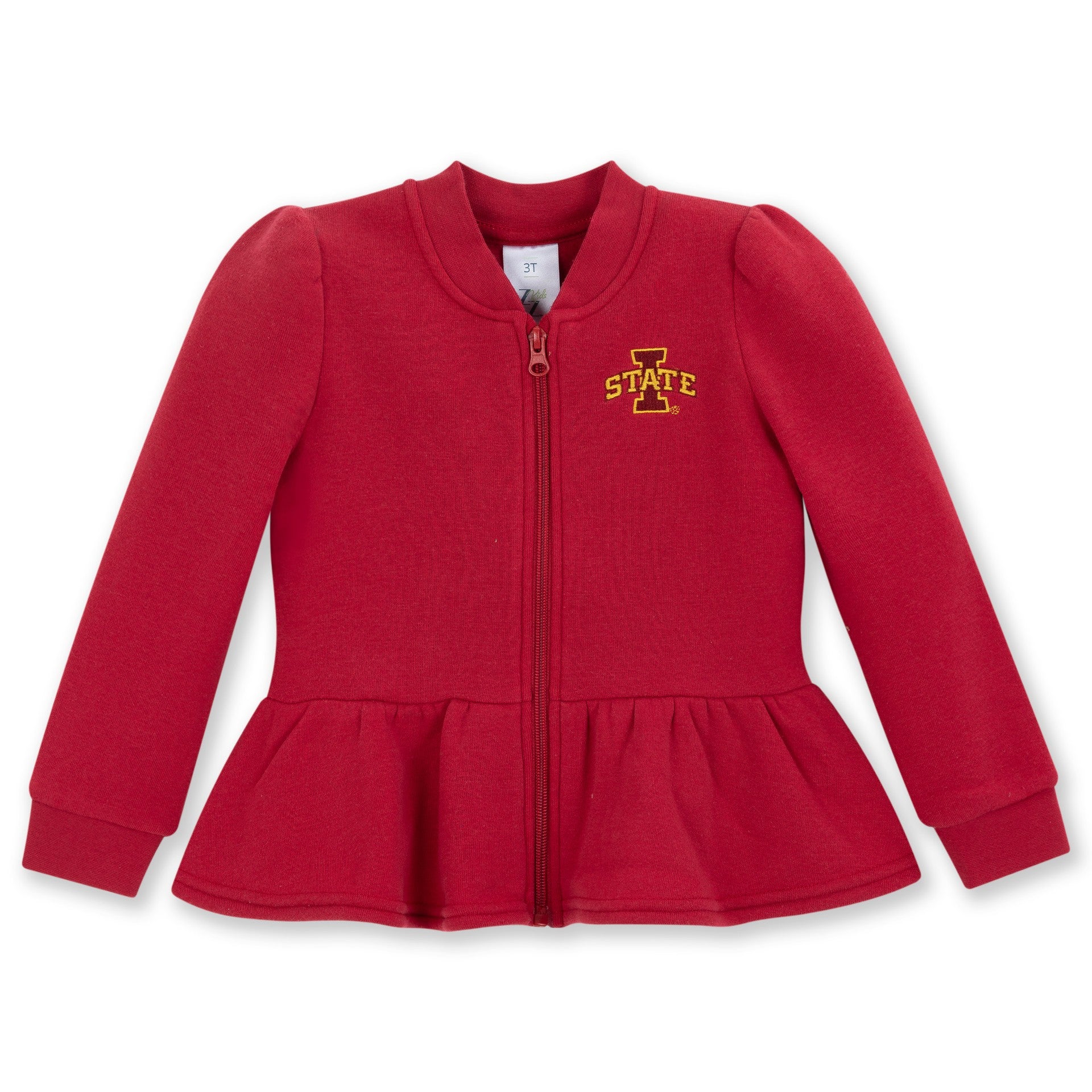 Iowa State Toddler Fleece Peplum Full-Zip