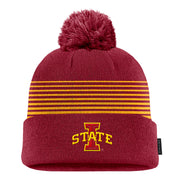 Iowa State Nike Peak Stripe Pom Beanie