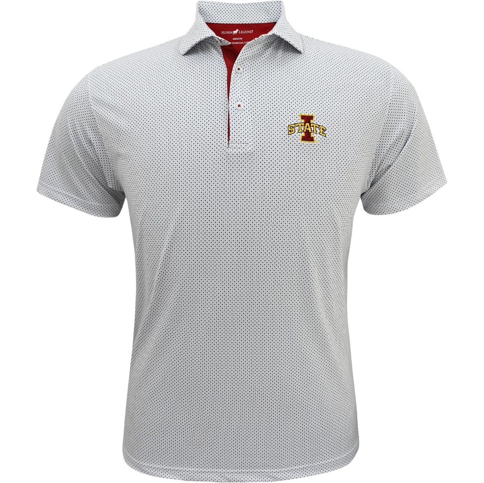 Iowa State Cyclones Horn Legend Checkers Wordmark Polo