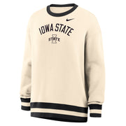 Iowa State Women's Nike Arch I-State Natural Oversize Pheonix Fleece Crew