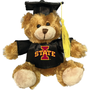 Iowa State Graduation Plush Brown Bear Cap/Gown