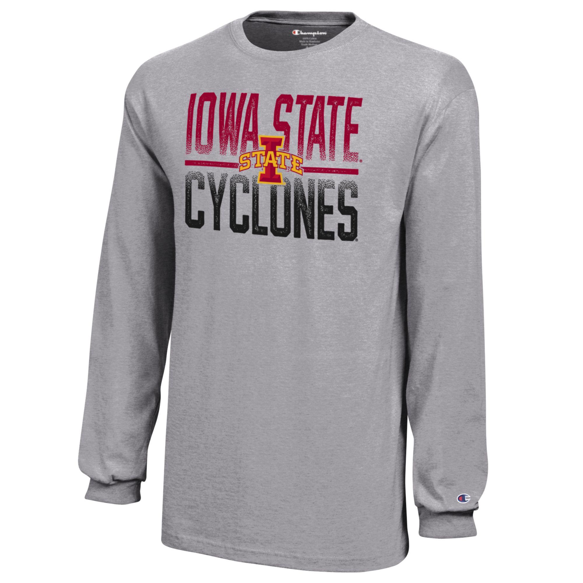Iowa State Kids Shirt Long-Sleeve Grey Distressed