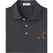 Iowa State Vintage Cy Men's Peter Millar Black Striped Polo