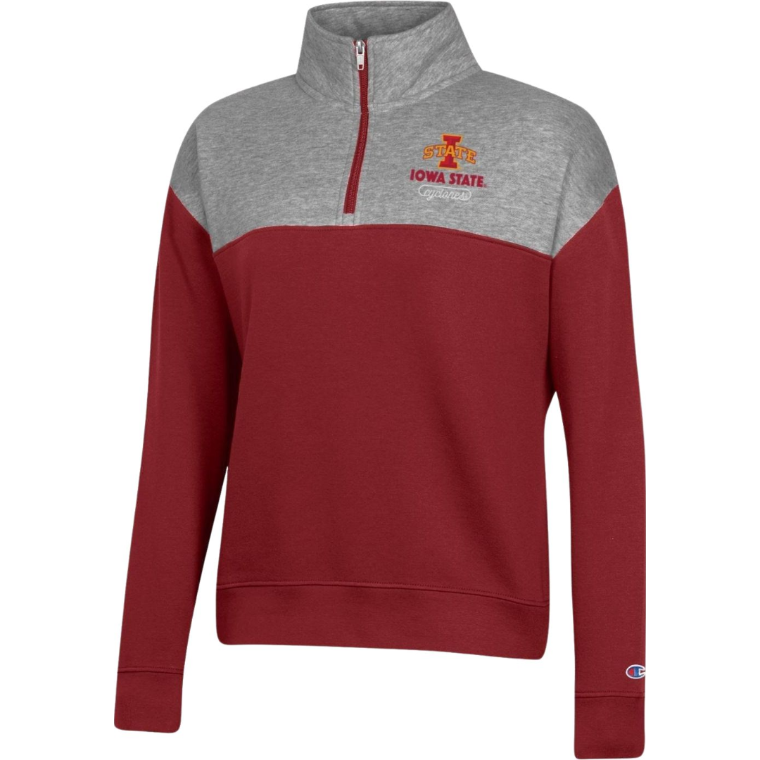 Iowa State Cyclones Champion Women's Red/Grey 1/4 Zip