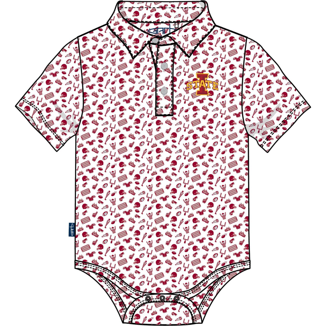 Iowa State Cyclones All Over Infant Polo Onesie