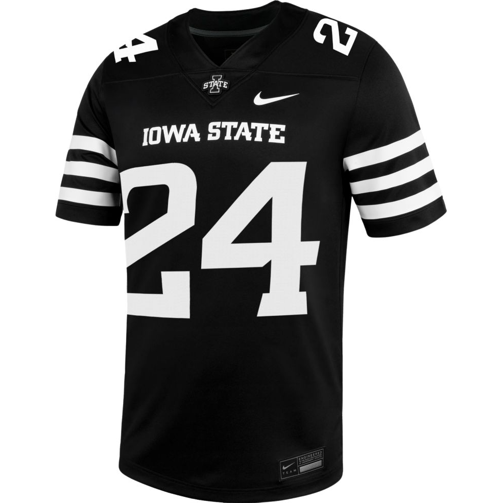 Iowa State Cyclones Adult Black Nike #25 Replica Football Jersey