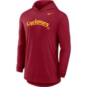 Iowa State Cyclones Nike Red Dri-Fit Vintage Script Hooded Shirt