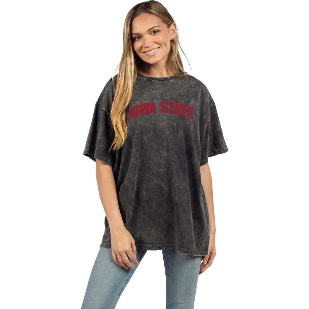 Iowa State Cyclones Women's Dark Wash Band Tee