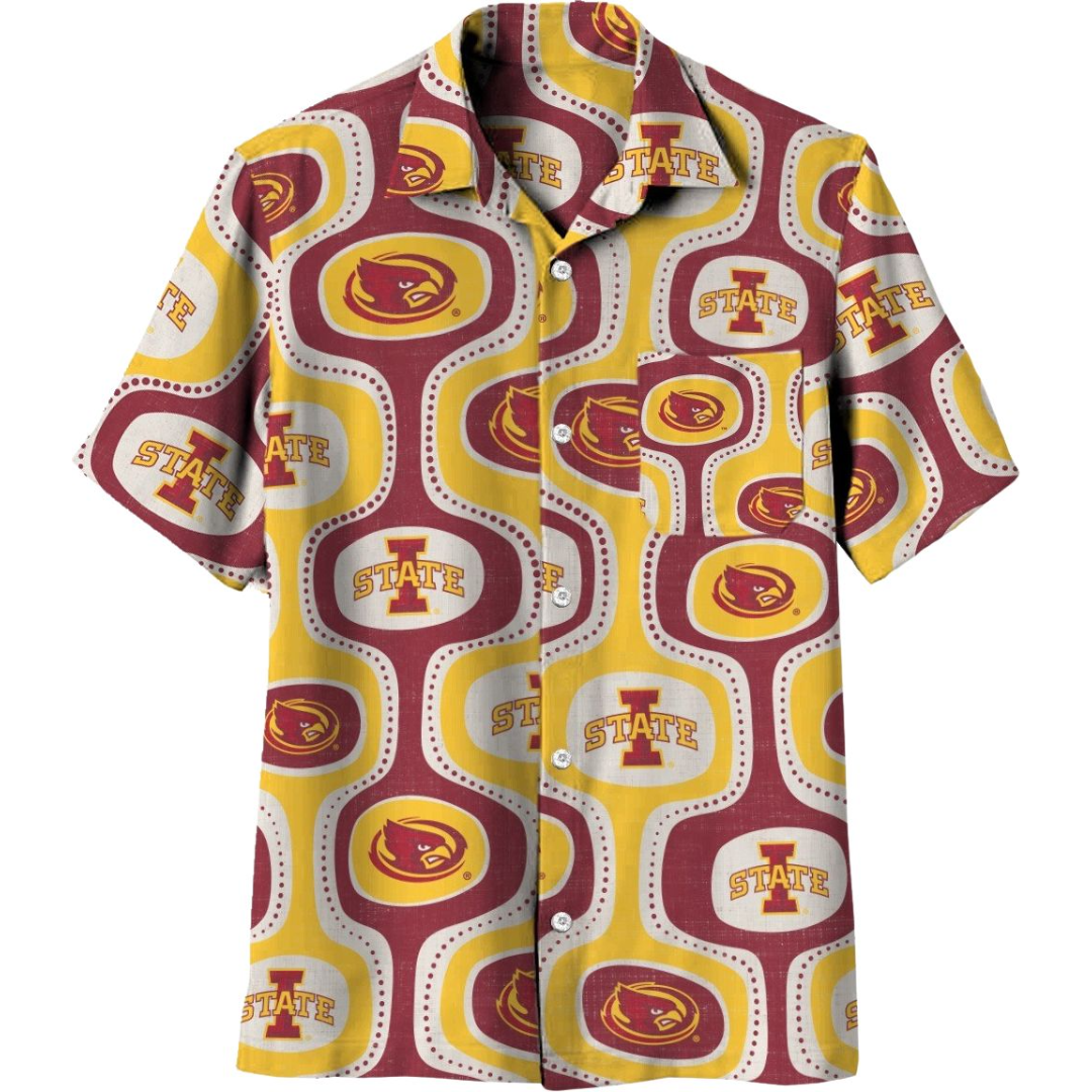 Iowa State Cyclones Woven Colorful Bowling Shirt
