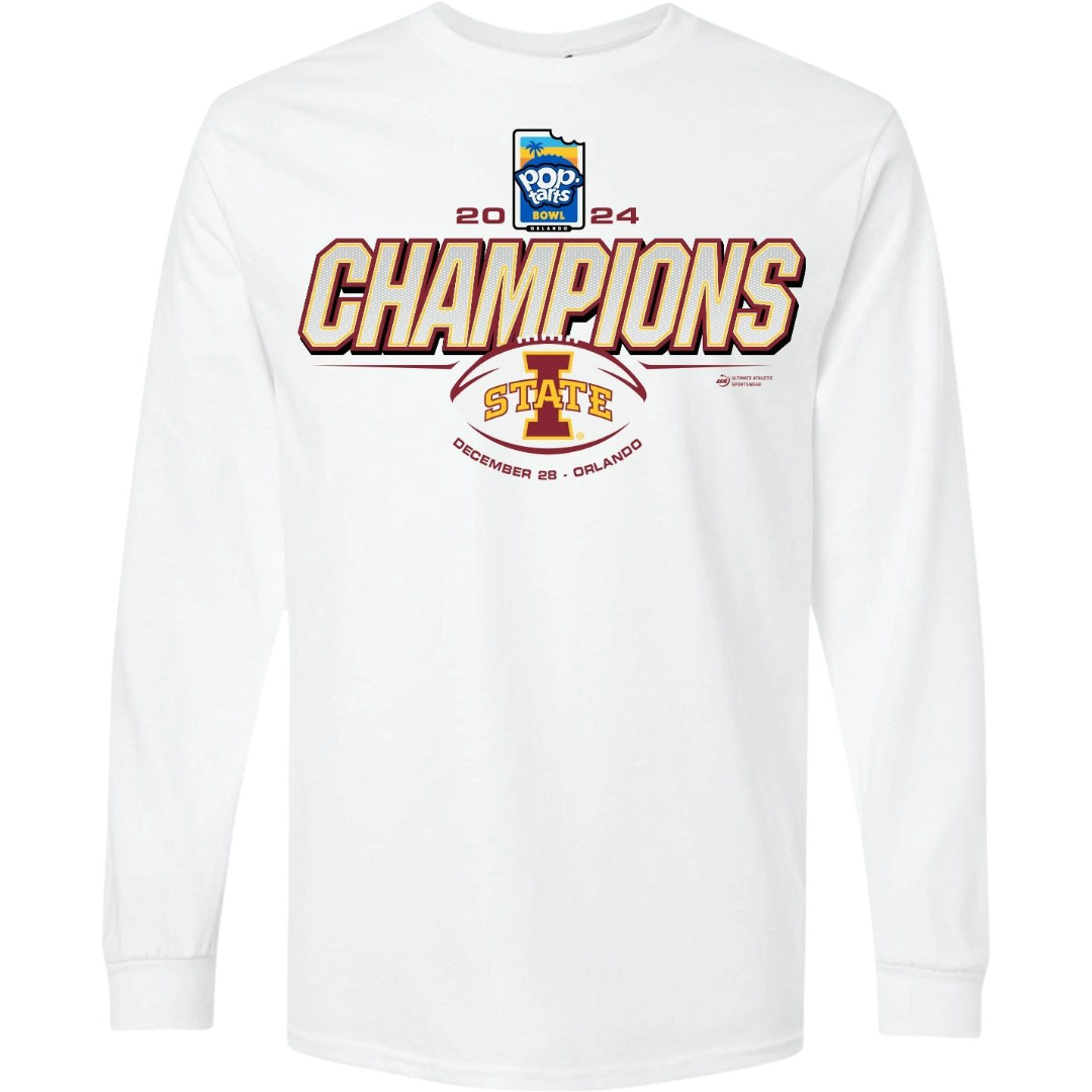 Iowa State Cyclones Football 2024 Pop-Tarts Bowl Champions Long Sleeve T-Shirt