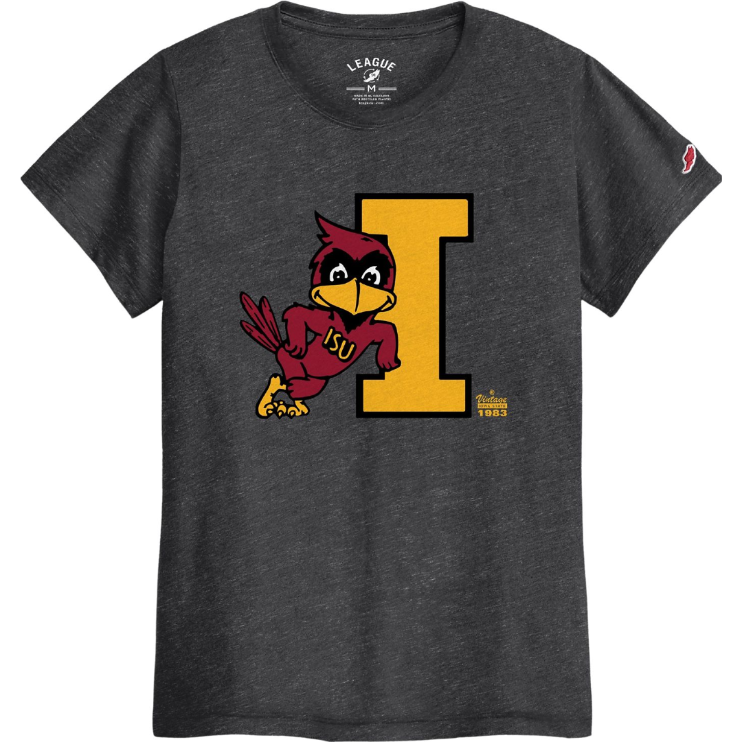 Iowa State Cyclones Women's Vintage Leaning Cy T-Shirt