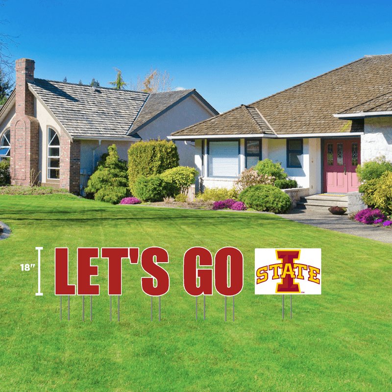 Iowa State Cyclones "Let's Go I State" Large Lawn Sign