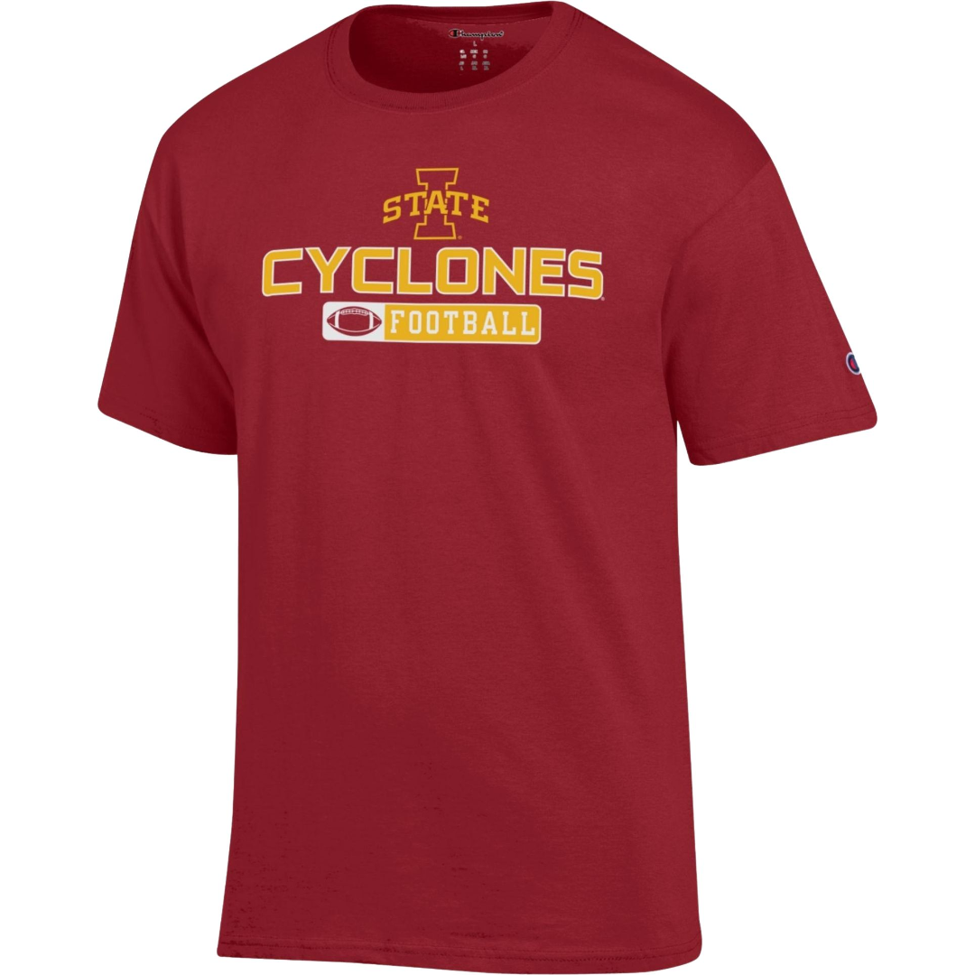 Iowa State Cyclones Football Men's Red Champion T-Shirt