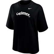 Iowa State Cyclones Women's Black Nike Vintage Script Boxy T-Shirt