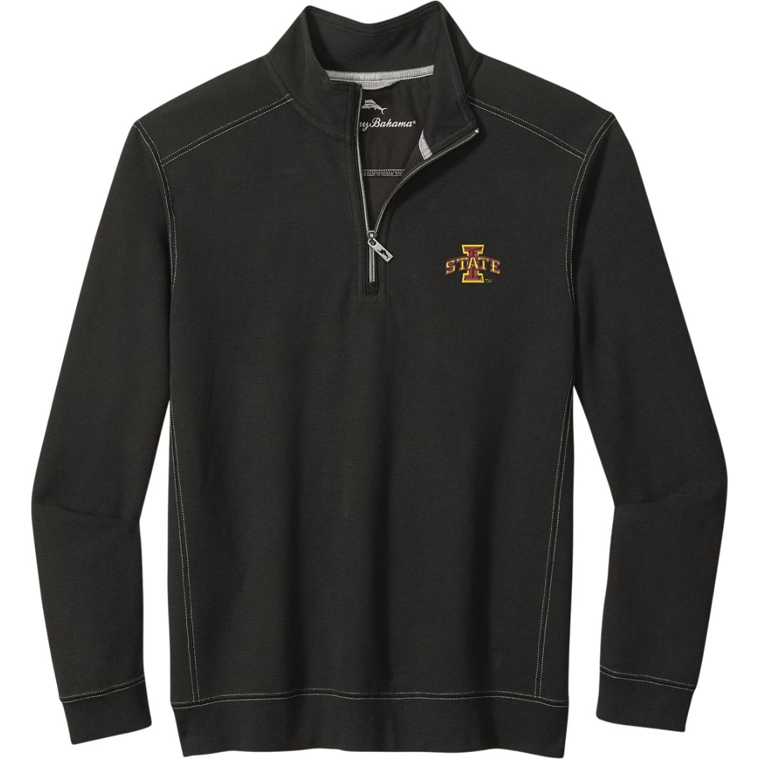 Iowa State Cyclones Men's Black Tommy Bahama 1/4 Zip