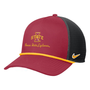 Iowa State Cyclones Hat Nike Rise Pinch Panel Meshback Red/Black Rope