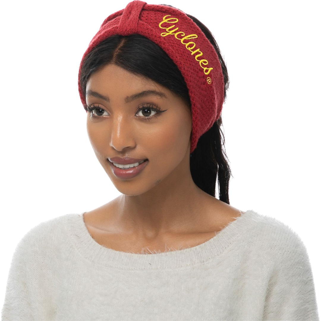 Iowa State Cyclones Red Script Knit Headband