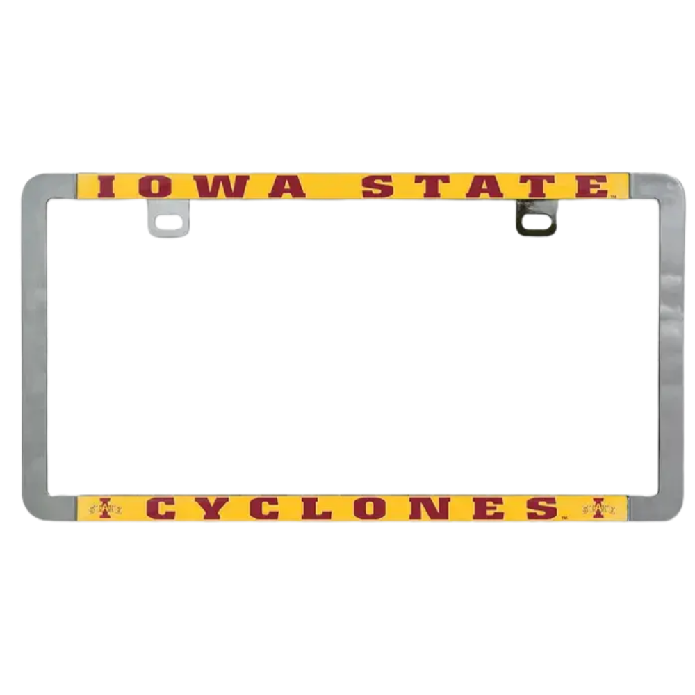 Iowa State Cyclones Gold I-State Slim License Plate Frame