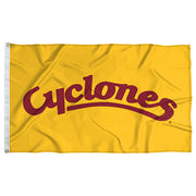 Iowa State Gold Cyclones Script Flag