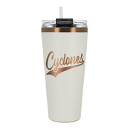 Iowa State Tumbler Cream & Copper Etched