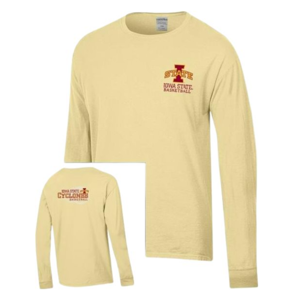 Iowa State Cyclones Basketball Light Yellow Long Sleeve T-Shirt